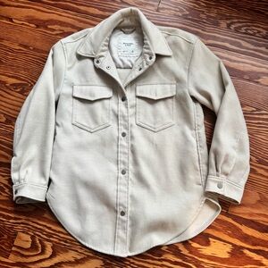 Abercrombie & Fitch Cream Shacket